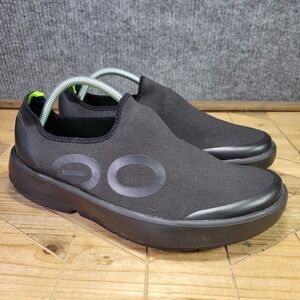 OOFOS Oomg Eezee Recovery Shoes Mens 12 Triple Black Low Top Comfort Sneakers